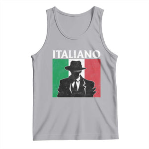Italiano Italian Mafia Sicilian Gangster Italy Flag Tank Top TS11 Athletic Heather Print Your Wear