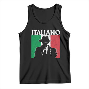 Italiano Italian Mafia Sicilian Gangster Italy Flag Tank Top TS11 Black Print Your Wear