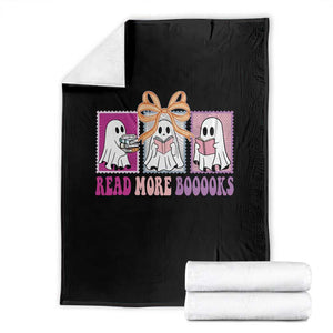 Halloween Teacher Throw Blanket Read More Boooooks Cute Ghost Reading Books TS11 Black Print Your Wear