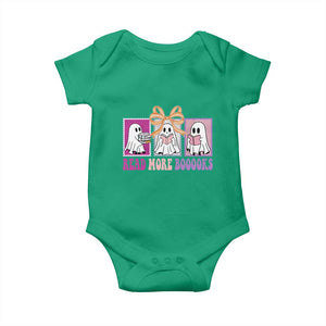 Halloween Teacher Baby Onesie Read More Boooooks Cute Ghost Reading Books TS11 Irish Green Print Your Wear