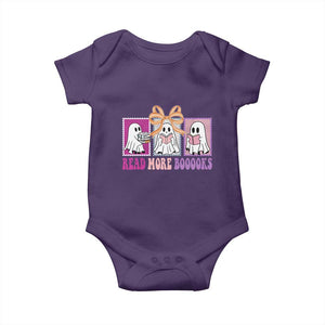 Halloween Teacher Baby Onesie Read More Boooooks Cute Ghost Reading Books TS11 Purple Print Your Wear