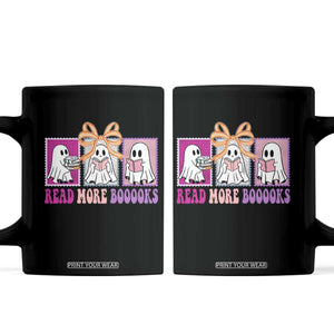 Halloween Teacher Coffee Mug Read More Boooooks Cute Ghost Reading Books TS11 Black Print Your Wear