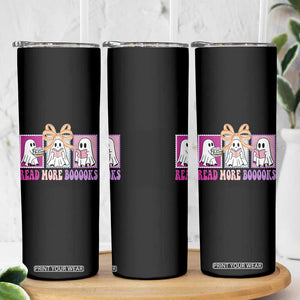 Halloween Teacher Skinny Tumbler Read More Boooooks Cute Ghost Reading Books TS11 Print Your Wear