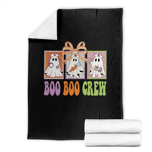 Halloween Nurse Throw Blanket Boo Boo Crew Cute Spooky Ghost TS11 Black Print Your Wear