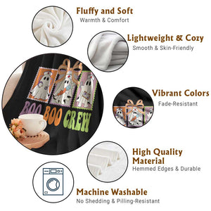 Halloween Nurse Throw Blanket Boo Boo Crew Cute Spooky Ghost TS11 Print Your Wear