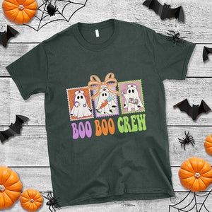 Halloween Nurse T Shirt Boo Boo Crew Cute Spooky Ghost TS11 Dark Forest Green Print Your Wear