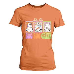 Halloween Nurse T Shirt For Women Boo Boo Crew Cute Spooky Ghost TS11 Orange Print Your Wear