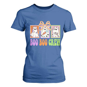 Halloween Nurse T Shirt For Women Boo Boo Crew Cute Spooky Ghost TS11 Royal Blue Print Your Wear