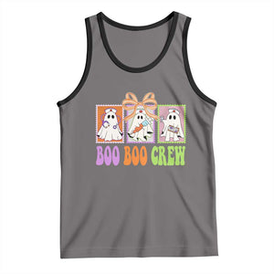 Halloween Nurse Tank Top Boo Boo Crew Cute Spooky Ghost TS11 Deep Heather Black Print Your Wear