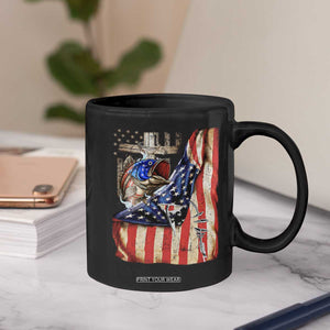 Fisherman Christian Fishing Vintage American Flag Coffee Mug TS11 Print Your Wear