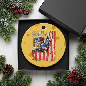Fisherman Christian Fishing Vintage American Flag Ceramic Ornament TS11 1pc Yellow Cheese Print Your Wear