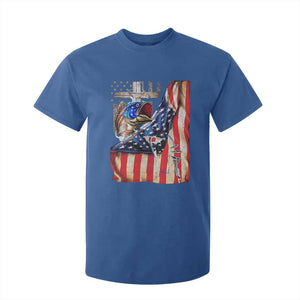 Fisherman Christian Fishing Vintage American Flag T Shirt For Kid TS11 Royal Blue Print Your Wear