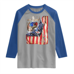 Fisherman Christian Fishing Vintage American Flag Raglan Shirt TS11 Sport Gray Royal Print Your Wear