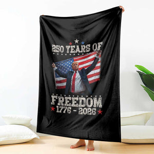 Trump 250th Anniversary Throw Blanket 250 Years Of Freedom Vintage USA Flag TS11 Print Your Wear