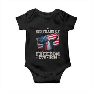 Trump 250th Anniversary Baby Onesie 250 Years Of Freedom Vintage USA Flag TS11 Black Print Your Wear