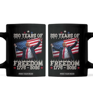 Trump 250th Anniversary Coffee Mug 250 Years Of Freedom Vintage USA Flag TS11 Black Print Your Wear