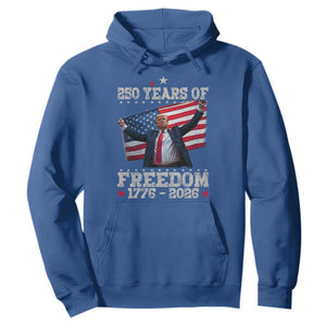 Trump 250th Anniversary Hoodie 250 Years Of Freedom Vintage USA Flag TS11 Royal Blue Print Your Wear