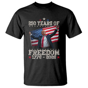Trump 250th Anniversary T Shirt 250 Years Of Freedom Vintage USA Flag TS11 Black Print Your Wear