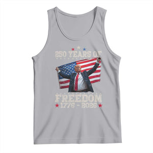 Trump 250th Anniversary Tank Top 250 Years Of Freedom Vintage USA Flag TS11 Athletic Heather Print Your Wear