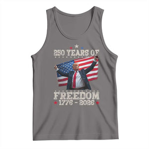 Trump 250th Anniversary Tank Top 250 Years Of Freedom Vintage USA Flag TS11 Deep Heather Print Your Wear
