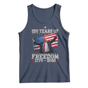 Trump 250th Anniversary Tank Top 250 Years Of Freedom Vintage USA Flag TS11 Navy Print Your Wear