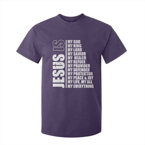 Jesus Is My Everything My God My Lord And Savior Christian T Shirt For Kid TS11 Purple Print Your Wear