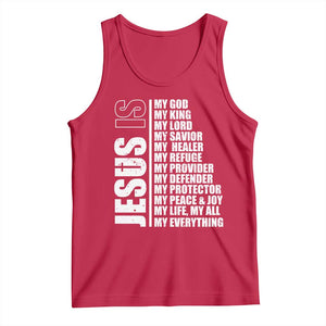 Jesus Is My Everything My God My Lord And Savior Christian Tank Top TS11 Red Print Your Wear
