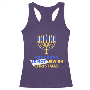 Funny Hanukkah Is Not Jewish Christmas Racerback Tank Top Chanukah Menorah TS11 Purple Print Your Wear