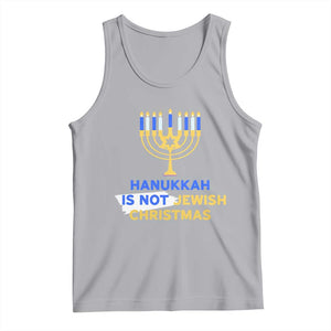 Funny Hanukkah Is Not Jewish Christmas Tank Top Chanukah Menorah TS11 Athletic Heather Print Your Wear