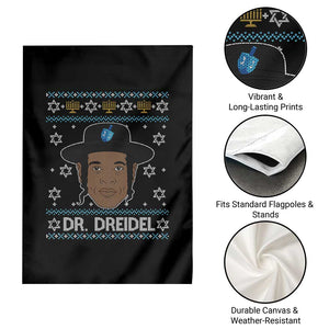 Funny Hanukkah Dreidel Garden Flag Dr Dreidel Chanukah Rapper DJ TS11 Print Your Wear