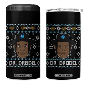 Funny Hanukkah Dreidel 4 in 1 Can Cooler Tumbler Dr Dreidel Chanukah Rapper DJ TS11 One Size: 16 oz Black Print Your Wear