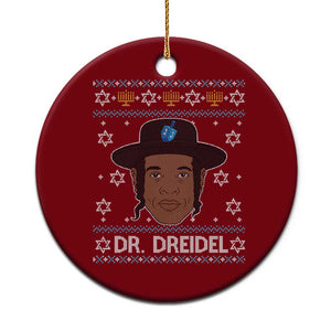 Funny Hanukkah Dreidel Ceramic Ornament Dr Dreidel Chanukah Rapper DJ TS11 1pc Red Print Your Wear