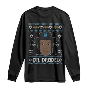 Funny Hanukkah Dreidel Long Sleeve Shirt Dr Dreidel Chanukah Rapper DJ TS11 Black Print Your Wear