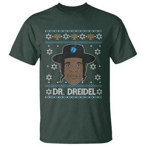 Funny Hanukkah Dreidel T Shirt Dr Dreidel Chanukah Rapper DJ TS11 Dark Forest Green Print Your Wear