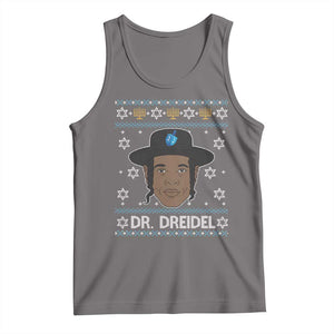 Funny Hanukkah Dreidel Tank Top Dr Dreidel Chanukah Rapper DJ TS11 Deep Heather Print Your Wear
