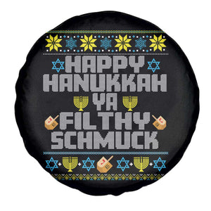 Happy Hanukkah Ya Filthy Schmuck Spare Tire Cover Funny Hanukkah Christmas Movie TS11 Print Your Wear