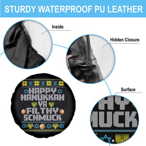 Happy Hanukkah Ya Filthy Schmuck Spare Tire Cover Funny Hanukkah Christmas Movie TS11 Print Your Wear