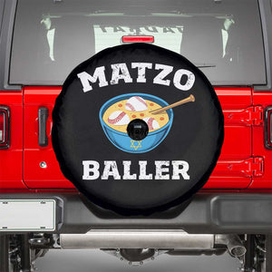 Funny Hanukkah Baseball Spare Tire Cover Matzo Baller Matzah Ball Jewish Chanukah Sports Lover TS11 Black Print Your Wear