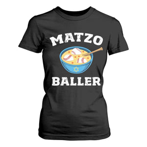 Funny Hanukkah Baseball T Shirt For Women Matzo Baller Matzah Ball Jewish Chanukah Sports Lover TS11 Black Print Your Wear