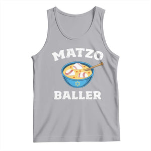 Funny Hanukkah Baseball Tank Top Matzo Baller Matzah Ball Jewish Chanukah Sports Lover TS11 Athletic Heather Print Your Wear