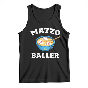 Funny Hanukkah Baseball Tank Top Matzo Baller Matzah Ball Jewish Chanukah Sports Lover TS11 Black Print Your Wear