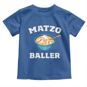 Funny Hanukkah Baseball Toddler T Shirt Matzo Baller Matzah Ball Jewish Chanukah Sports Lover TS11 Royal Blue Print Your Wear