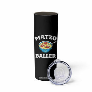Funny Hanukkah Football Skinny Tumbler Matzo Baller Matzah Ball Jewish Chanukah Sports Lover TS11 Print Your Wear