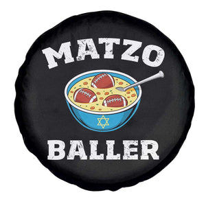 Funny Hanukkah Football Spare Tire Cover Matzo Baller Matzah Ball Jewish Chanukah Sports Lover TS11 Print Your Wear
