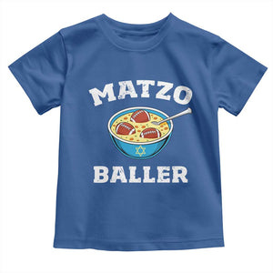Funny Hanukkah Football Toddler T Shirt Matzo Baller Matzah Ball Jewish Chanukah Sports Lover TS11 Royal Blue Print Your Wear