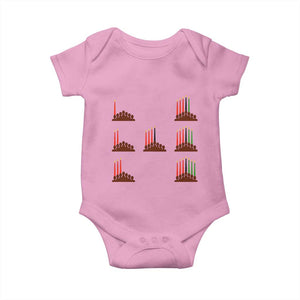 Kwanzaa Kinara Seven Candles African American Holiday Baby Onesie TS11 Light Pink Print Your Wear