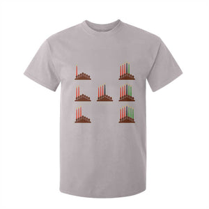 Kwanzaa Kinara Seven Candles African American Holiday T Shirt For Kid TS11 Ice Gray Print Your Wear