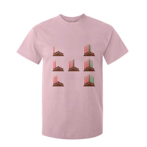 Kwanzaa Kinara Seven Candles African American Holiday T Shirt For Kid TS11 Light Pink Print Your Wear