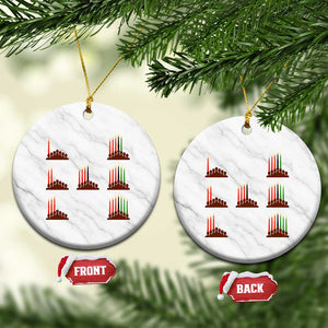 Kwanzaa Kinara Seven Candles African American Holiday Ceramic Ornament TS11 1pc White Marble Print Your Wear