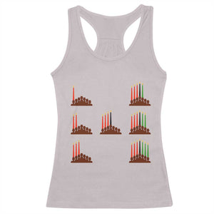 Kwanzaa Kinara Seven Candles African American Holiday Racerback Tank Top TS11 Ice Gray Print Your Wear
